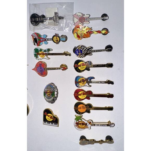 LOT 25 HARD ROCK CAFE Pins Staff Girls Guitar Holiday Anniversary US WORLDWIDE - Picture 2 of 16